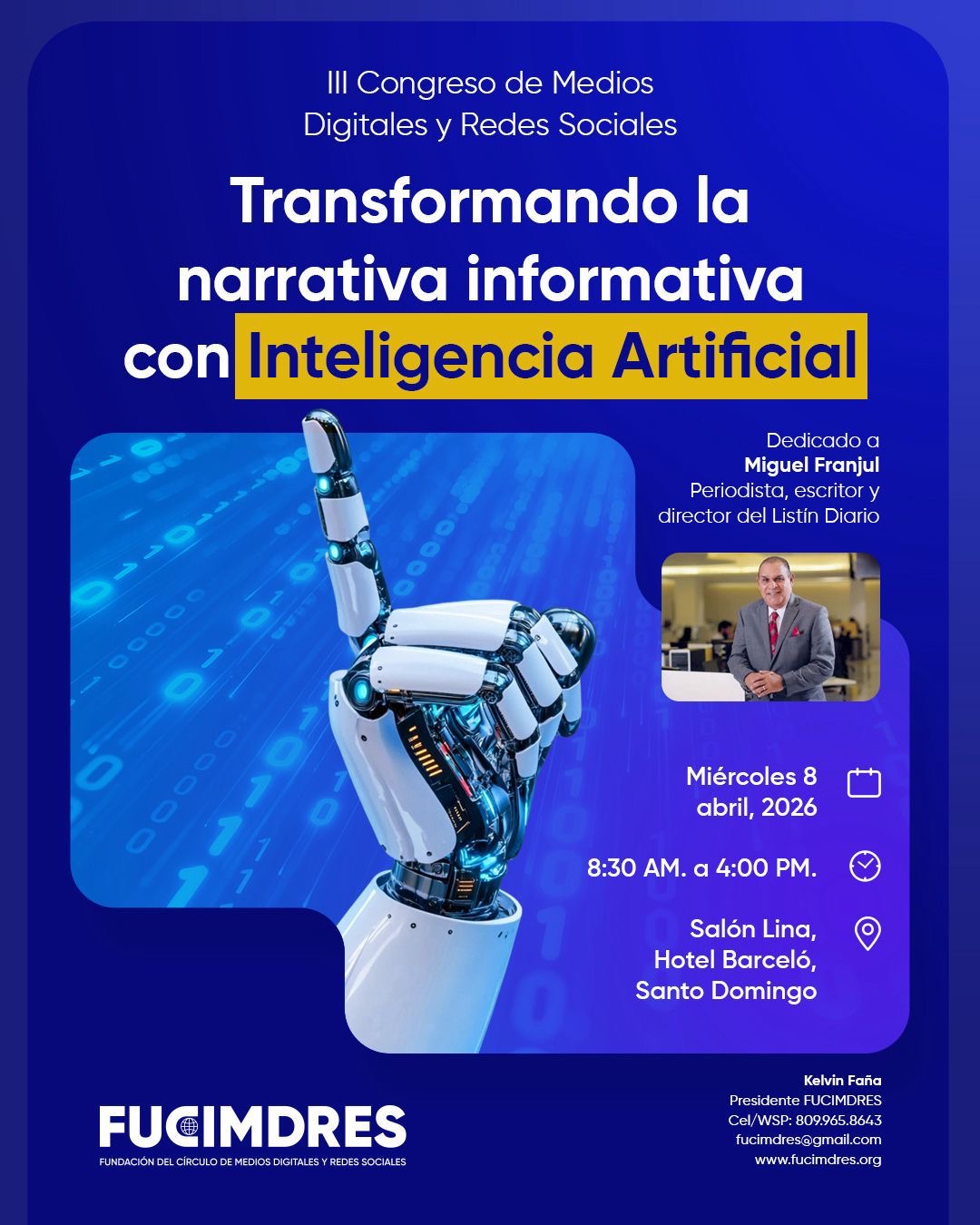 FUCIMDRES pospone III Congreso de Medios Digitales por condiciones climáticas